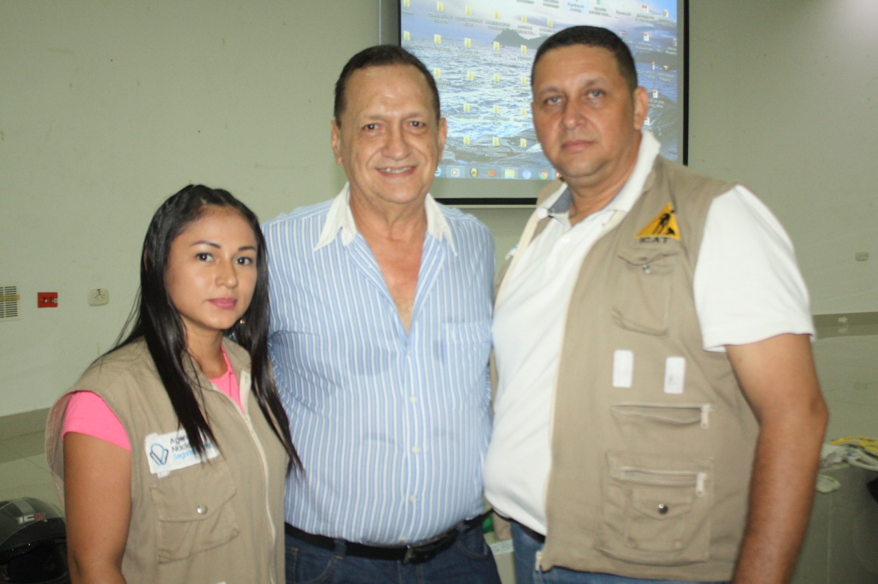 Adela Restrepo, Carlos Antonio Mosquera y Óscar Enrique Ochoa.